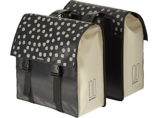 [90056070 1190596] BASIL Doppelseitentasche Urban Load Schwarz reflective/Weiss