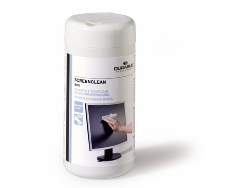 [90056118 991034] DURABLE Bildschirmreinigungstücher Screenclean Box 100 Stück