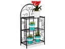 relaxdays Pflanzenständer Antik 83 cm, Schwarz