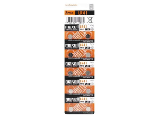 [90056229 920100] Maxell Europe LTD. Knopfzelle LR41 10 Stück