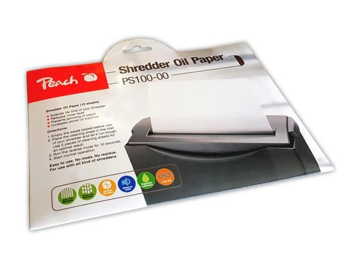 [90005610 331655] Peach Ölpapier für Aktenvernichter  12 Stück