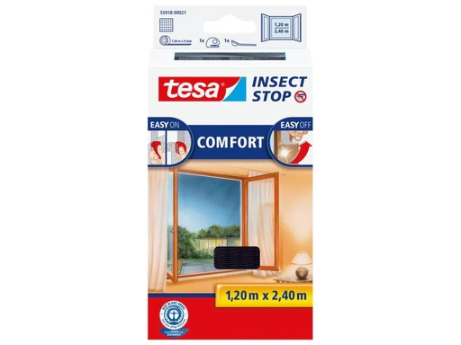 [90056461 450956] tesa Fliegengitter anthrazit, 1,2x2,4 m