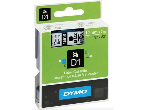 [90056466 80518] DYMO Beschriftungsband D1 Schwarz auf Transparent