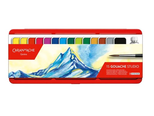 [90056491 1182700] Caran d'Ache Wasserfarbe Gouache Studio 16-teilig