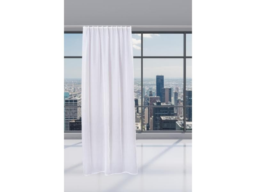 [90056654 945422] Casa Leon Tagvorhang mit Faltenband Voilette 140 cm x 245 cm, Weiss