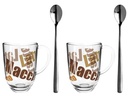 Leonardo Latte Macchiato Tasse Napoli mit Text und Löffel 380 ml