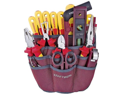 [90056781 262829] Kraftwerk Werkzeuggürteltasche für Elektriker 20-teilig
