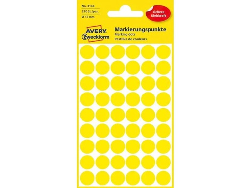 [90056848 926298] Avery Zweckform Klebepunkte 12 mm Gelb