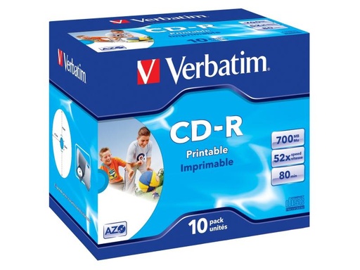 [90057031 38167] Verbatim CD-R 0.7 GB, Jewelcase (10 Stück)
