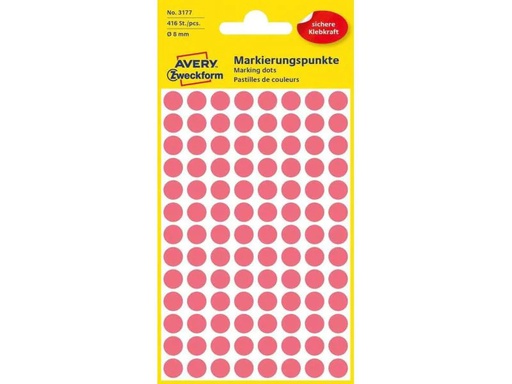 [90057349 926290] Avery Zweckform Klebepunkte 8 mm Neonrot