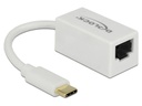 Delock Netzwerk-Adapter USB-C - RJ45 1Gbps, Weiss
