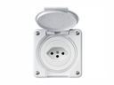 Hager NUP-Steckdosen robusto 1xT13 mit Klappdeckel