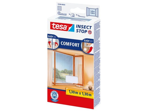 [90057793 450949] tesa Fliegengitter Insect Stop Comfort Fenster 1.3x1.3m weiss