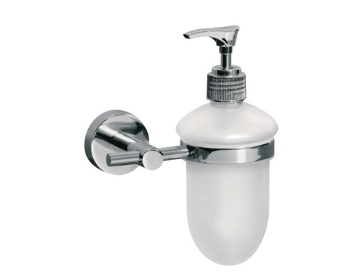 [90057879 894166] Sofia Wandseifenspender 300 ml, Weiss, Silber