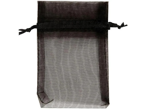 [90057955 884054] Creativ Company Organzabeutel Organza 7 x 10 cm Schwarz, 10 Stück