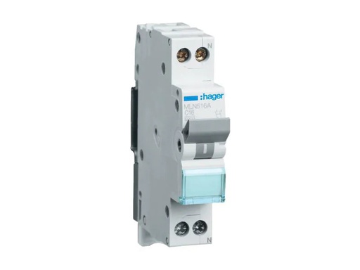 [90058084 889193] Hager Leitungsschutzschalter 1P+N 6kA C-16A 1M
