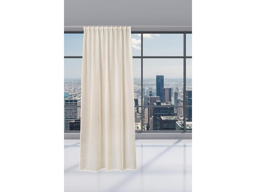 [90058174 945423] Casa Leon Tagvorhang mit Faltenband Voilette 140 cm x 245 cm, Beige