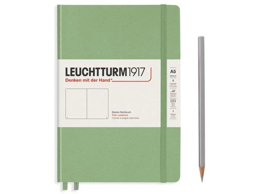 [90058258 1149992] Leuchtturm Notizbuch Medium A5, Blanko, 2-teilig, Salbei