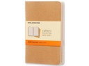 Moleskine Notizbuch A6 Liniert, Hellbraun, 3-teilig