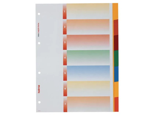[90058371 830685] Kolma Register A4 LongLife 1-7 Farbig
