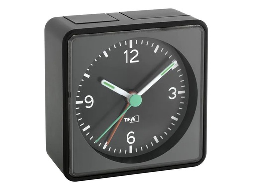 [90058413 1093698] TFA Dostmann Klassischer Wecker Push Schwarz