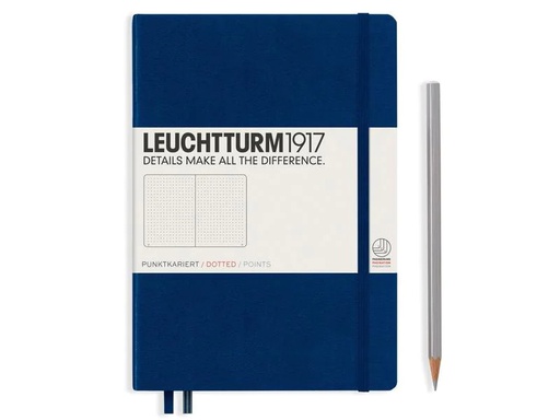 [90059137 1149935] Leuchtturm Notizbuch Medium A5, Dot, 2-teilig, Marineblau