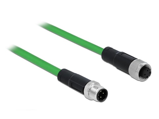 [90059172 978016] Delock Patchkabel M12-M12 SF/UTP, 5 m, 4 Pin D-kodiert PROFINET