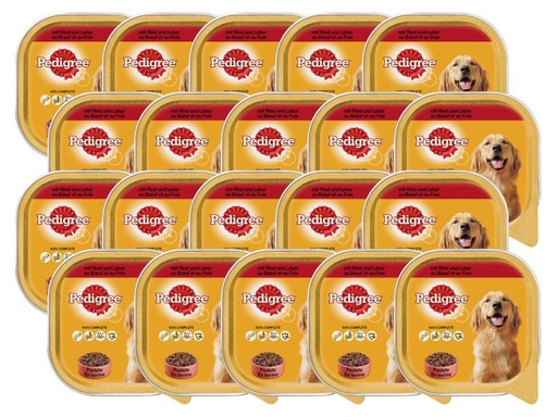 [90059204 564158] Pedigree Nassfutter Adult mit Rind, 20 x 300 g