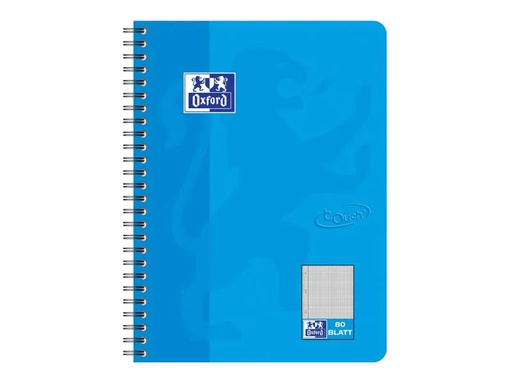 [90005913 793291] Oxford Notizheft Touch Collegeblock , B5, Kariert, Meerblau
