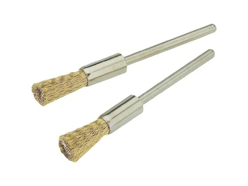[90059589 301417] Proxxon Polierbürste 8 mm Messing, Pinsel, 2 Teile