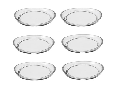 [90059604 591426] Leonardo Glasuntersetzer Loop 6 Stück, Transparent