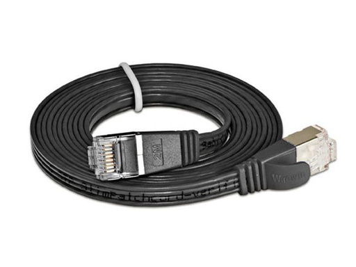 [90059650 314814] SLIM Slimpatchkabel RJ-45 - RJ-45, Cat 6, STP, 1.5 m, Schwarz