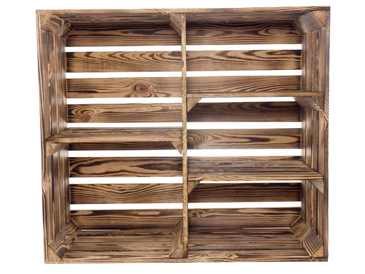 [90059750 1162316] Holz Zollhaus Regal Vintage geflammt 77 x 68 cm