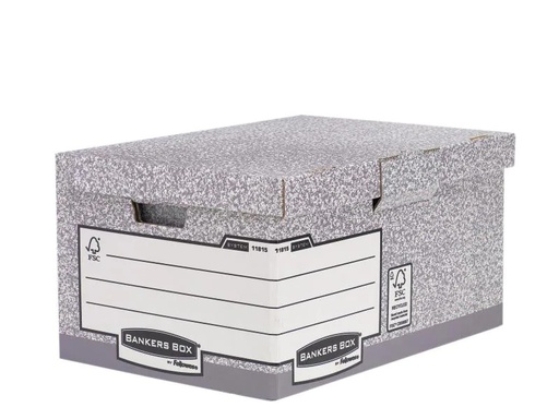[90059775 238532] Fellowes Archivschachtel Bankers Box Grau, 10 Stück