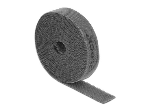 [90059781 1156975] Delock Klettband 2 m x 15 mm Grau