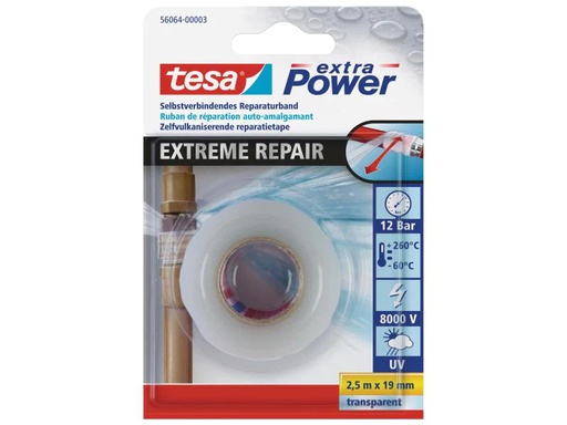 [90060026 339050] tesa Dichtungsband Extreme Repair 2.5 m x 19 mm Transparent