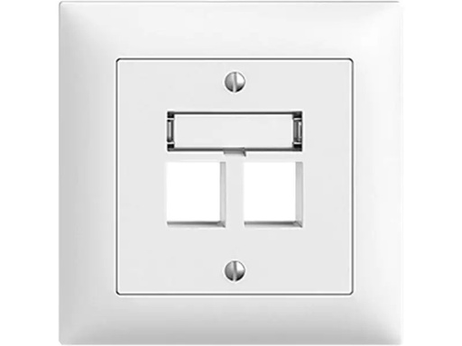 [90060370 744918] Feller EDIZIOdue Montageset UP Keystone 2-fach leer, Geradauslass