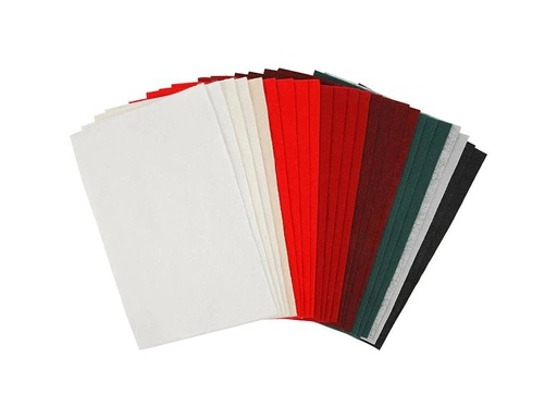 [90060444 1104072] Creativ Company Bastelfilz 1.5 mm, 20 x 30 cm, 24 Stück, Mehrfarbig