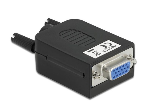 [90006027 978034] Delock Adapter VGA 10Pin Terminalblock Buchse mit Gehäuse