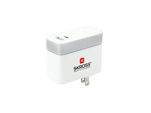 [90060610 950612] SKROSS USB-Wandladegerät US Type-C, 27 W, Weiss