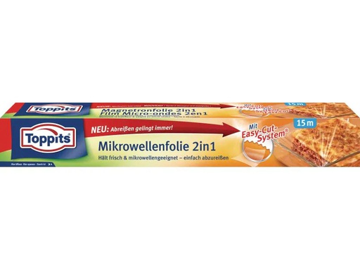 [90060794 305945] Toppits Mikrowellenfolie 2 in 1 1 Stück, Transparent