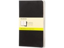 Moleskine Notizbuch A5 Blanko, Schwarz, 3-teilig