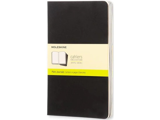 [90060795 1079151] Moleskine Notizbuch A5 Blanko, Schwarz, 3-teilig