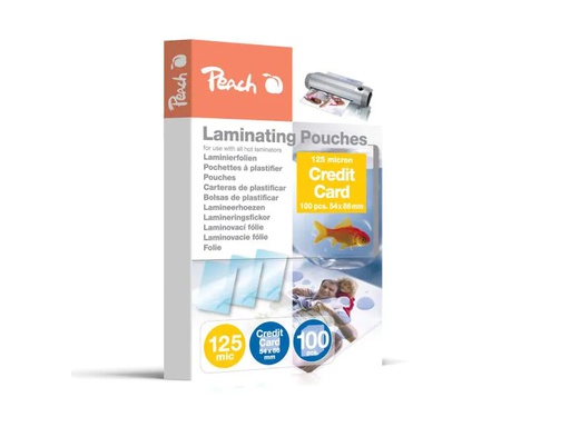 [90060847 819753] Peach Laminierfolie 5.4 x 8.6 cm, 125 µm, 100 Stück, Glänzend