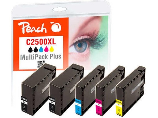 [90060944 1142524] Peach Tinte Canon PGI-2500XL 2x BK, C, M, Y