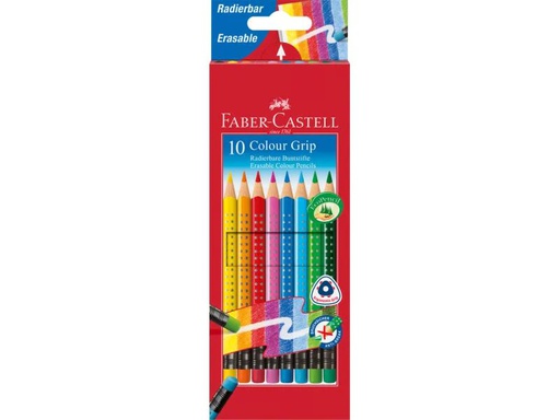 [90061040 847338] Faber-Castell Farbstifte Colour Grip radierbar 10er Kartonetui