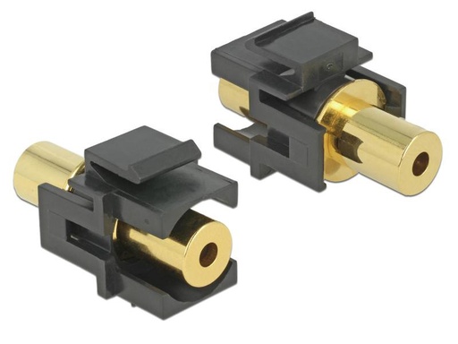 [90061181 602924] Delock Keystone-Modul 4Pin 3.5 mm Klinke, Schwarz