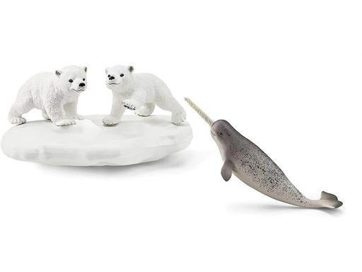[90061198 1126592] Schleich Spielfigurenset Wild Life Eisbären-Rutschpartie