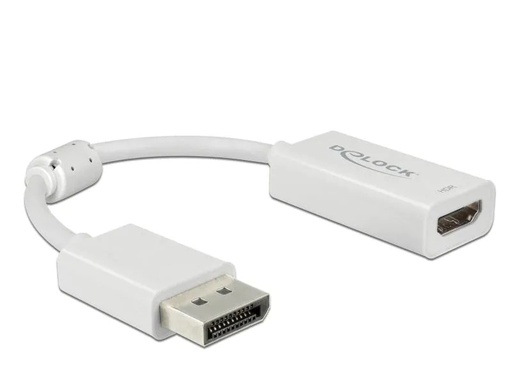 [90061313 850082] Delock Adapter DisplayPort - HDMI passiv, 4K, 60 Hz, HDR, weiss