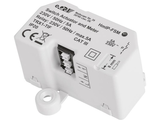 [90061539 481098] Homematic IP Smart Home Funk-Schalt-Mess-Aktor 5 A Unterputz